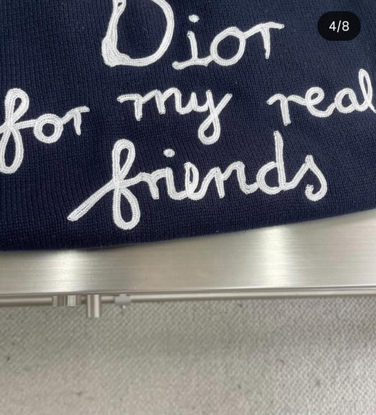 Branded  Navy Blue Knit Sweater  Effortless Luxury Statement