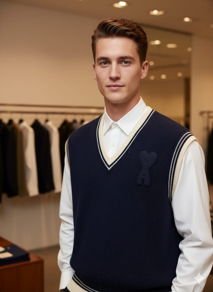 V-Neck Pullover Sweater Vest – Premium Knitwear