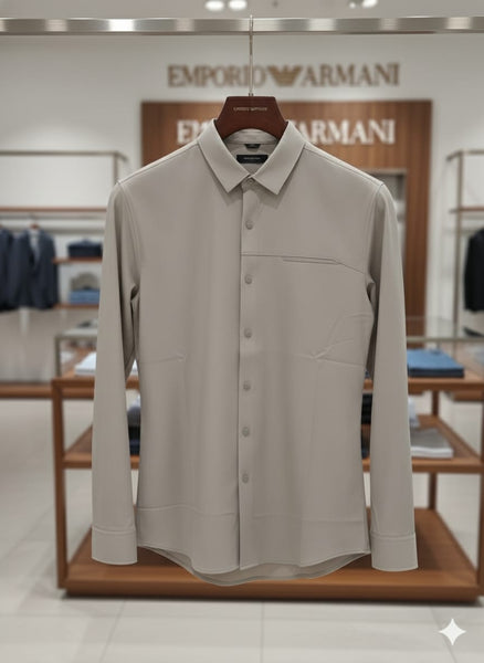 Luxury Premium Imported Grey Shirt for Men | Elegant Slim Fit