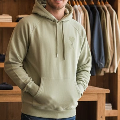 Luxury Imported  Heart  Logo Hoodie