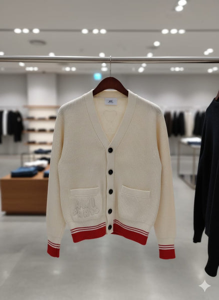 Premium Cream Ribbed Cardigan