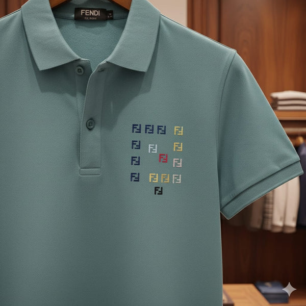 Premium Square Embroidered Logo Polo T-shirt