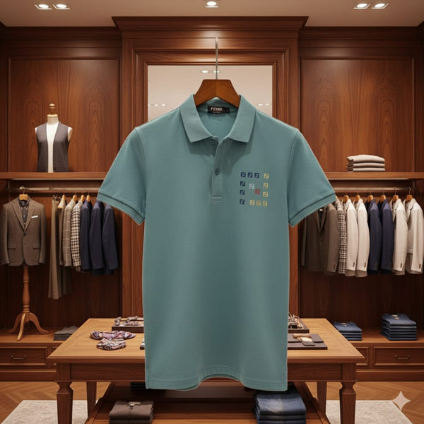 Premium Square Embroidered Logo Polo T-shirt