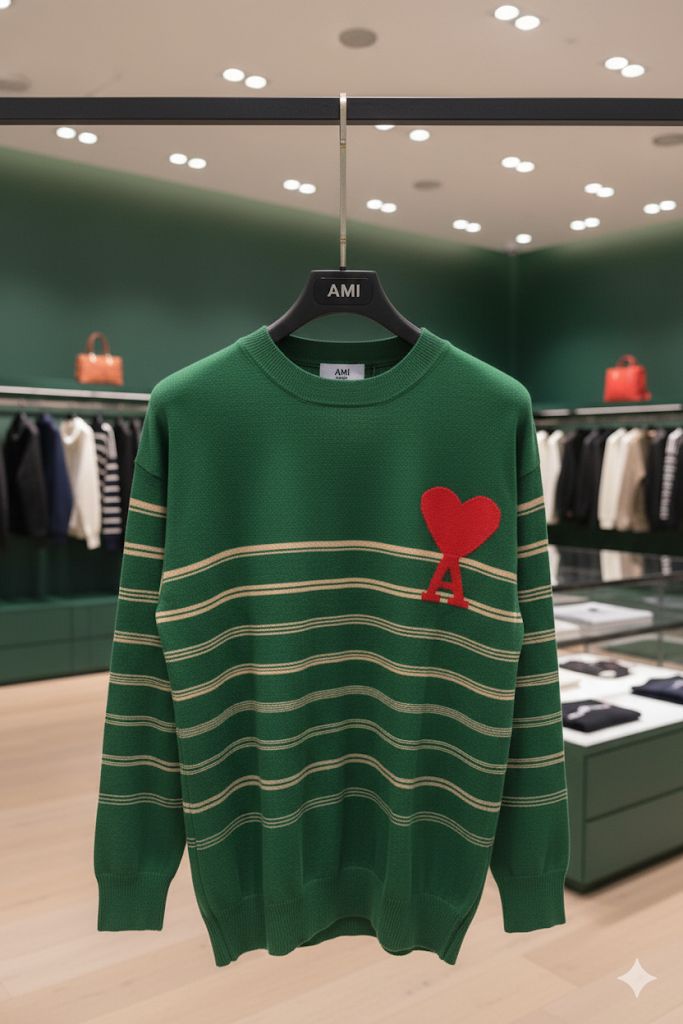 Luxury Relax Fit  Stripe Design Sweater