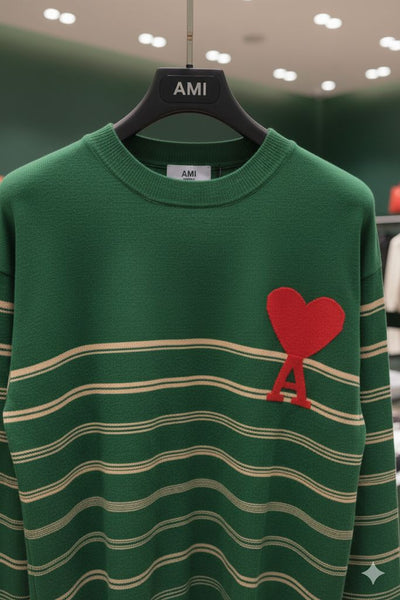 Luxury Relax Fit  Stripe Design Sweater