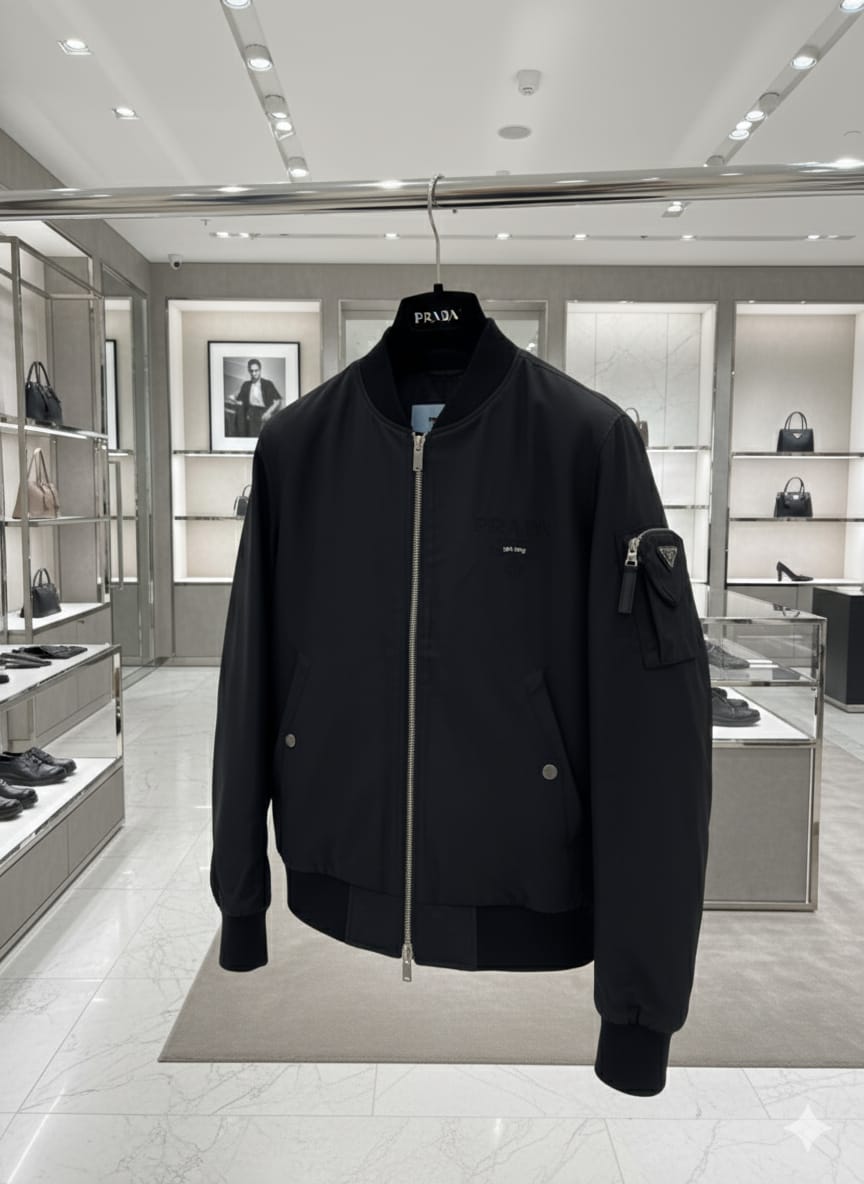 Elegant and Classic Black Zip Closure  Jacket