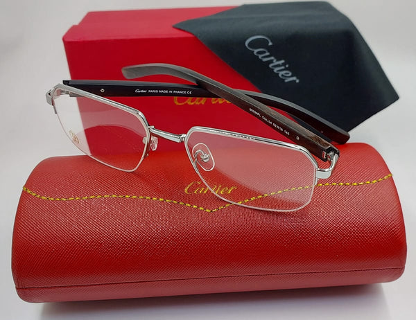 Exclusive Rimless Eyeglasses Luxury Wooden Temple Frame