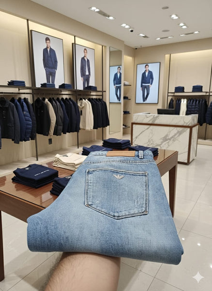 Exclusive Classic Light Blue Distressed Denim Jeans