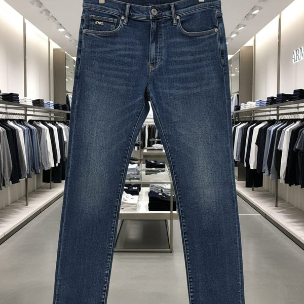 Casual Chic Blue Jeans with Vintage Fade Effect