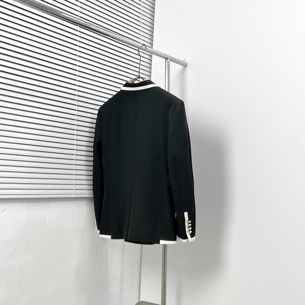 Premium double-breasted Blazer With Brand Logo