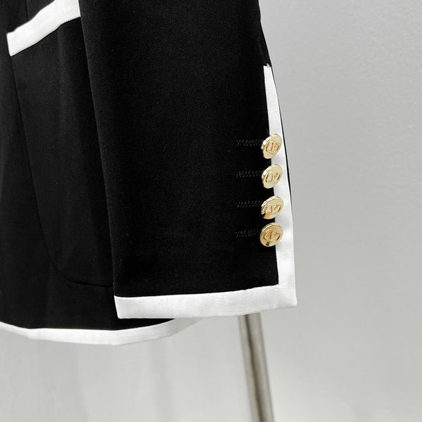 Premium double-breasted Blazer With Brand Logo