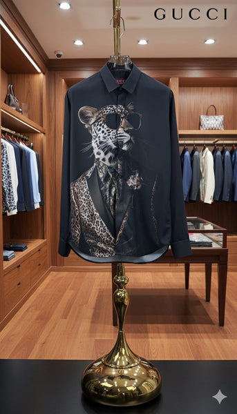 Luxe Panther Print Designer Shirt
