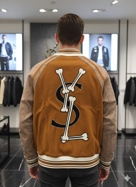 Luxury Skull Bones Varsity Jacket Iconic Street-Luxe Edition