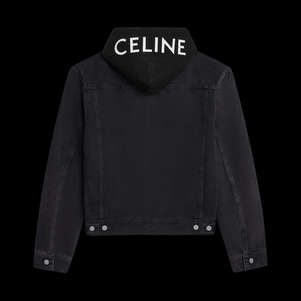 Imported Black Denim Hooded Jacket