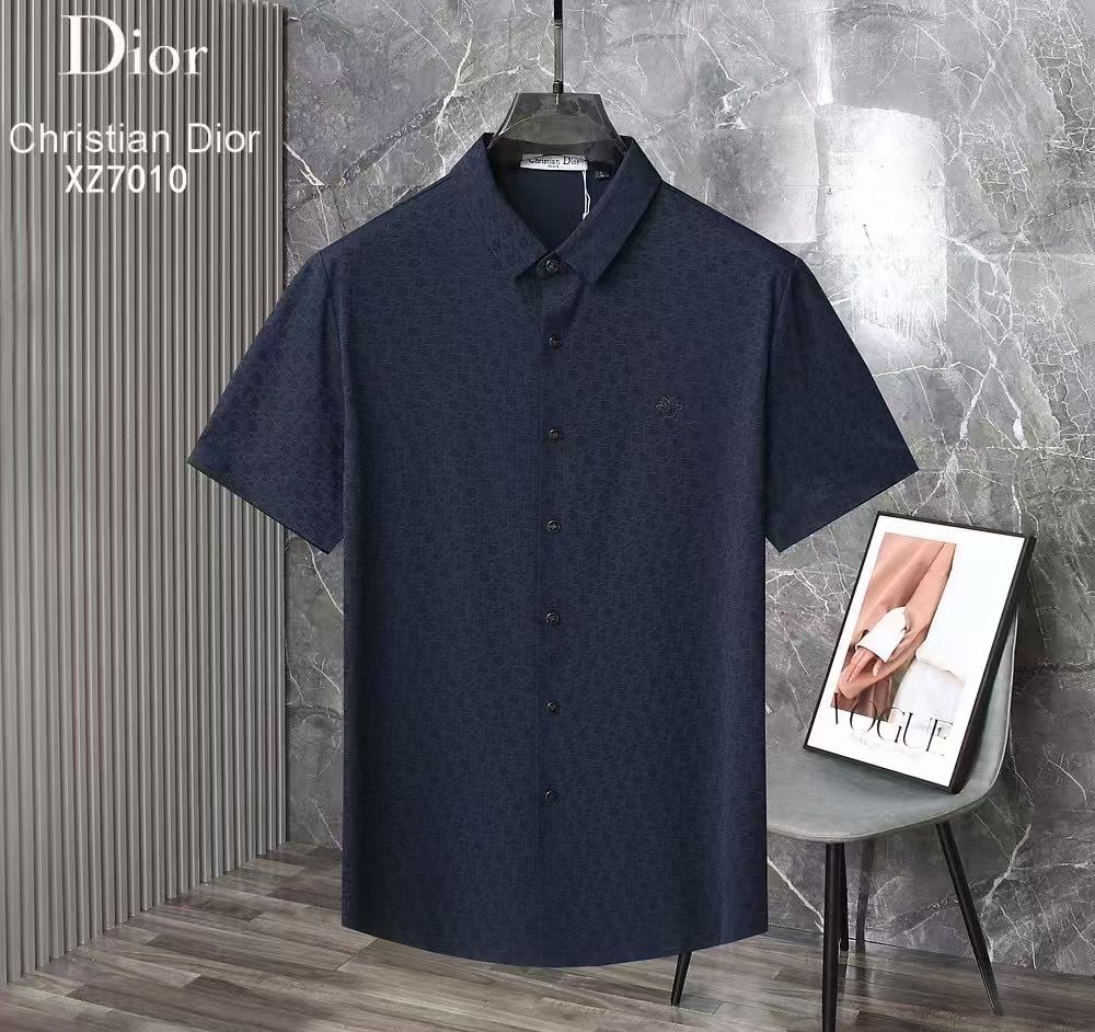 Luxury Monogram Short-Sleeve Shirt Refined Luxury in Subtle Elegance