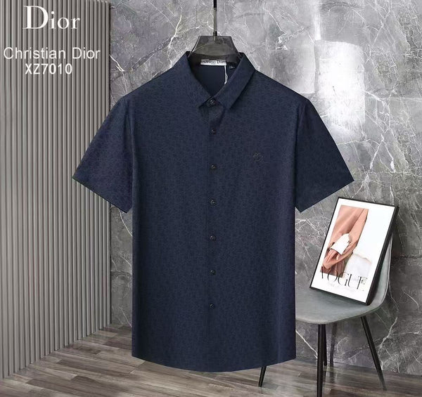 Luxury Monogram Short-Sleeve Shirt Refined Luxury in Subtle Elegance