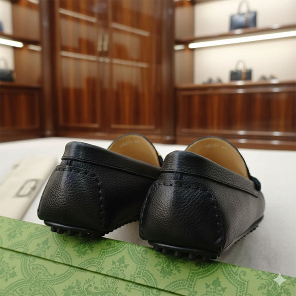 Black Leather Horsebit Loafers Timeless Elegance with a Modern Edge