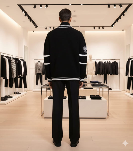 Luxury Intarsia-Knit Cardigan