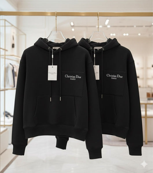 Luxury Black Women’s Hoodie & Jogger Tracksuit Set