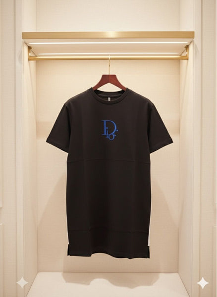 Black Luxury Brand  Logo T-Shirt Dress for Women