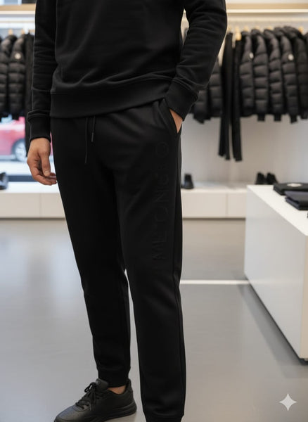 Premium Black Monochrome Men’s Luxury Track Set