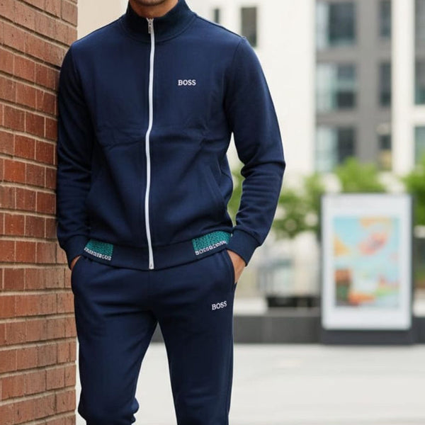 Luxury Brand Signature Track set with Contrast Zip Detail