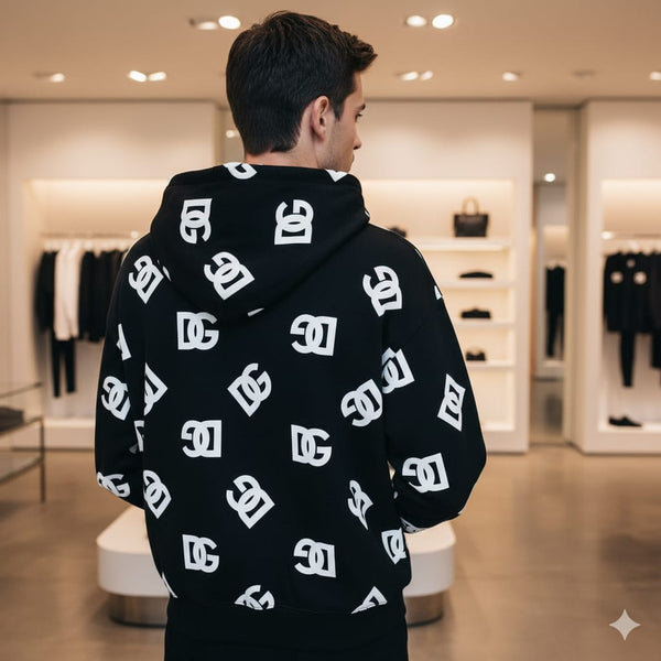 Luxurious Elegant Monogram Storm Hoodie