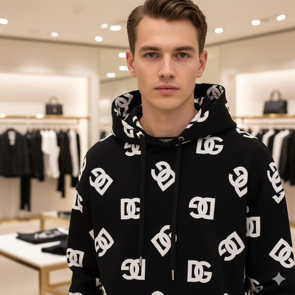 Luxurious Elegant Monogram Storm Hoodie