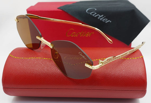 Luxe Gold Rimless Gradient Sunglasses