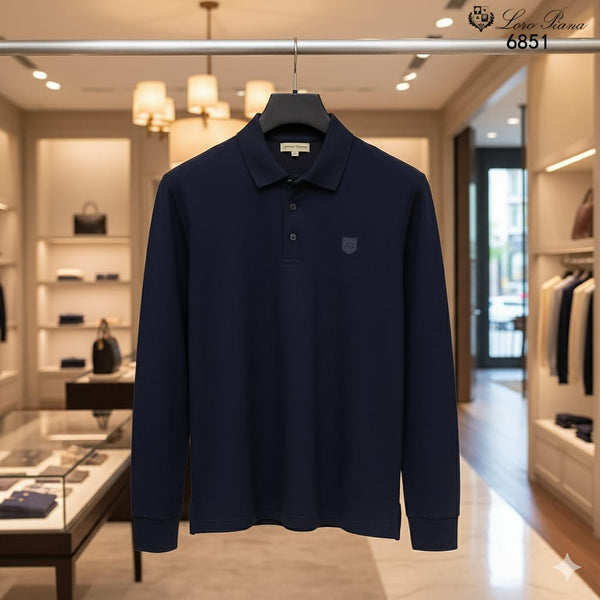 Elegant Long Sleeve Polo Shirt  Premium Smart Casual Wear