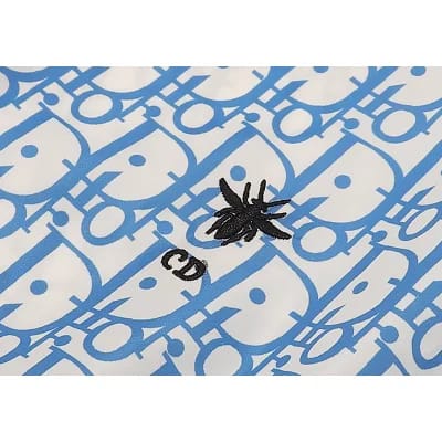 Premium Sky Blue Designer Monogram Hooded Jacket