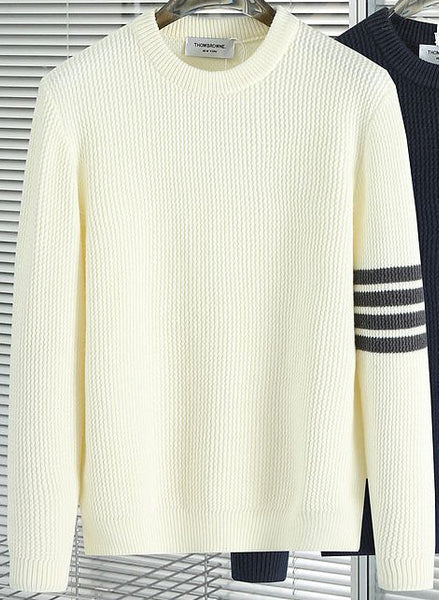 Premium Classic Striped Sleeve Knit Pullover