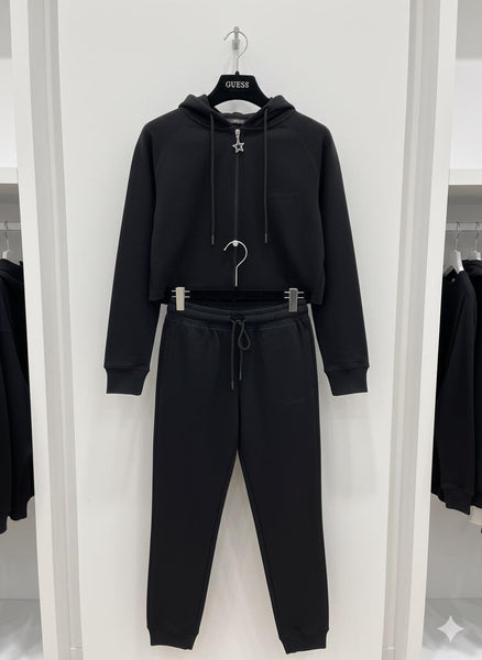 Luxury Elegant Black Tracksuit for Women