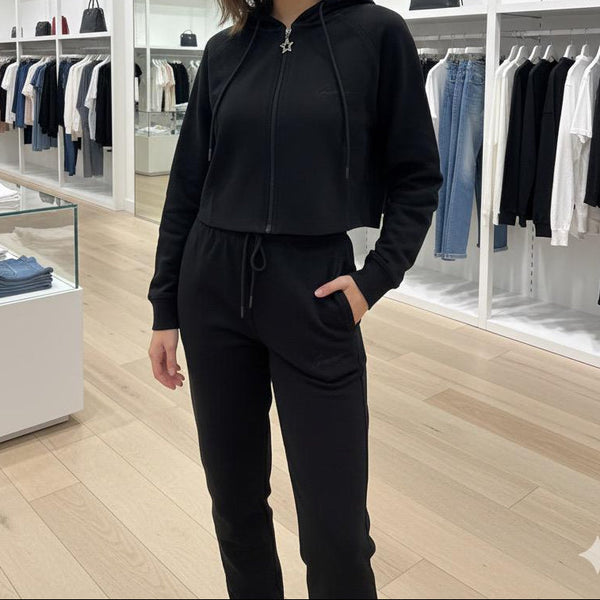 Luxury Elegant Black Tracksuit for Women