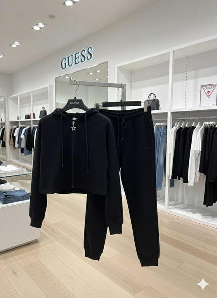 Luxury Elegant Black Tracksuit for Women