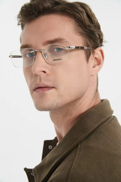 Luxury Rimless Rectangular Shape Frame