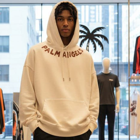 Luxury Imported Logo-Print Hoodie