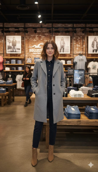 Premium Classic Wool Coat for Women