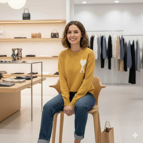 Imported Crewneck Cozy Knit Pullover