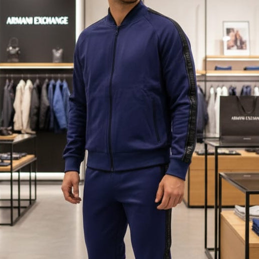 Imported Navy Blue Designer Tracksuit Set