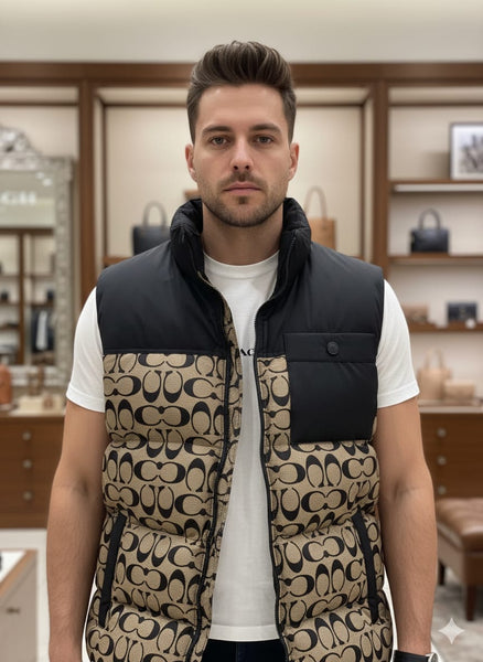 Luxurious All Over Brand Signature Puffer Jacket