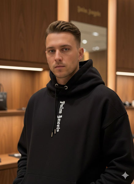 Premium  Black Logo Hoodie