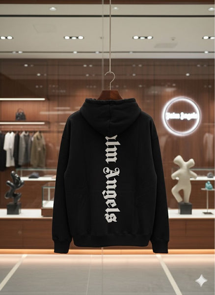 Premium  Black Logo Hoodie
