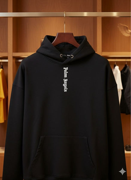 Premium  Black Logo Hoodie