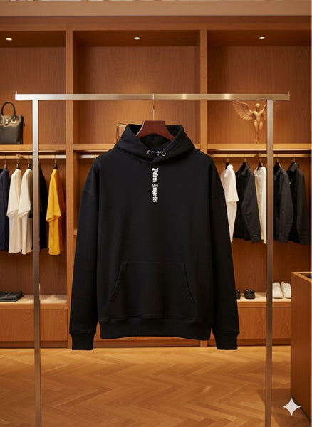 Premium  Black Logo Hoodie