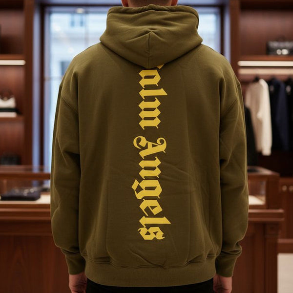 Premium  Olive Green Logo Hoodie