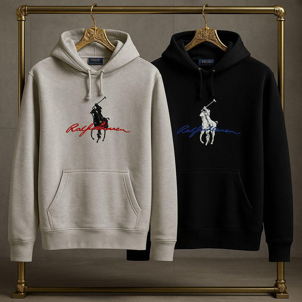 Premium Polo Embroidered Graphic Hoodie for Men
