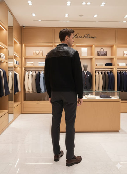 Luxury imported Brand  Classic Leather Bomber Jacket