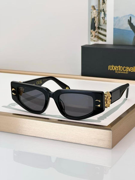 Luxury  Square Sunglasses with Gold Detail