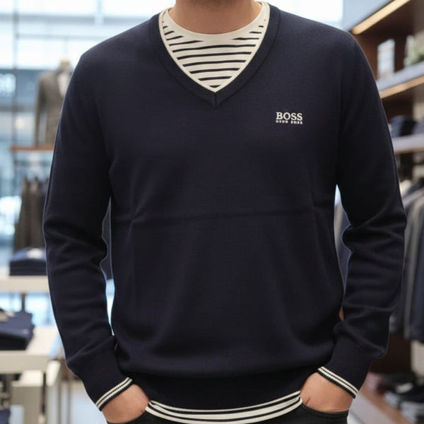 Men’s Classic V-Neck Sweater Elegant, Comfortable & Timeless Style